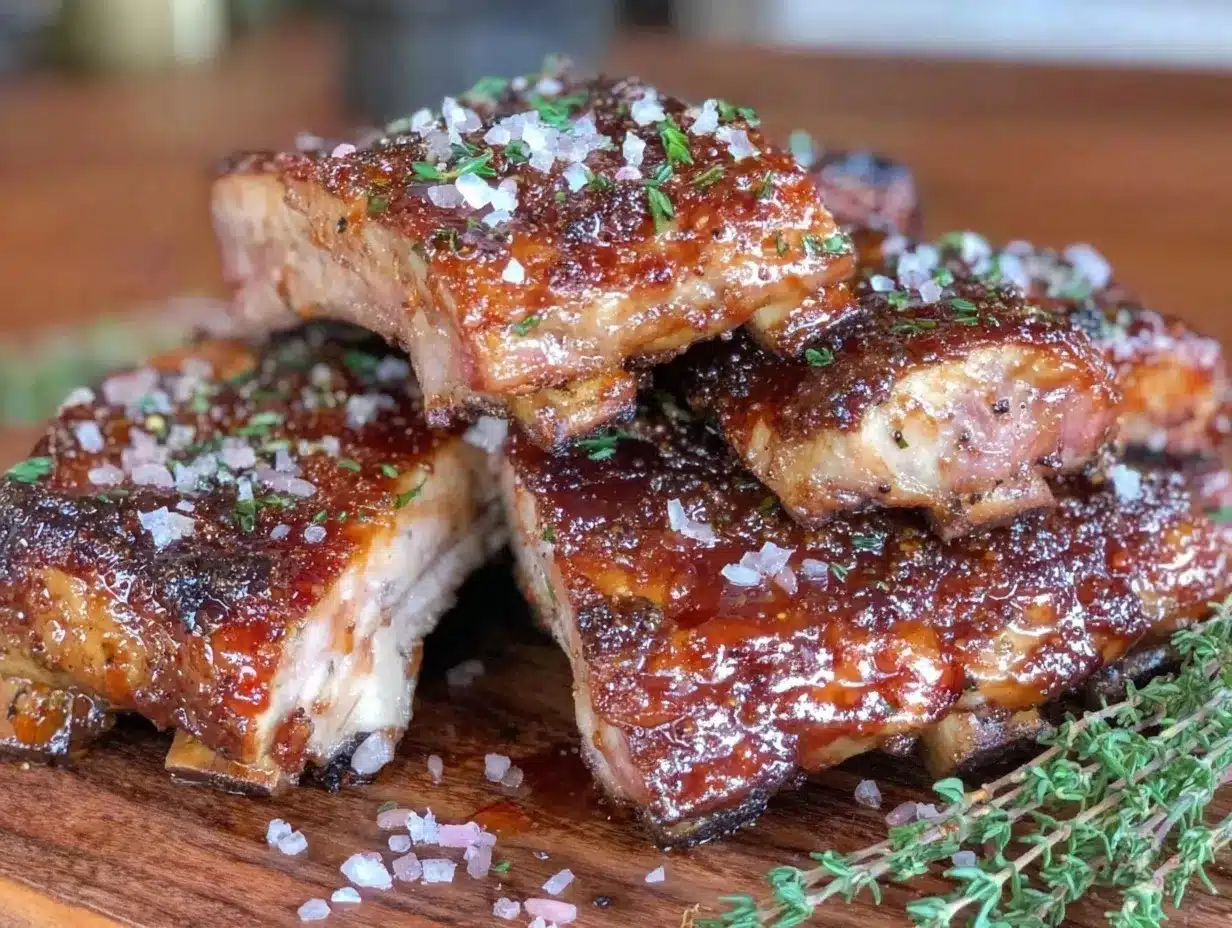 smoked baby back ribs bourbon glaze preparation steps