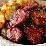 smoky sausage and creamy swamp potatoes - featured image