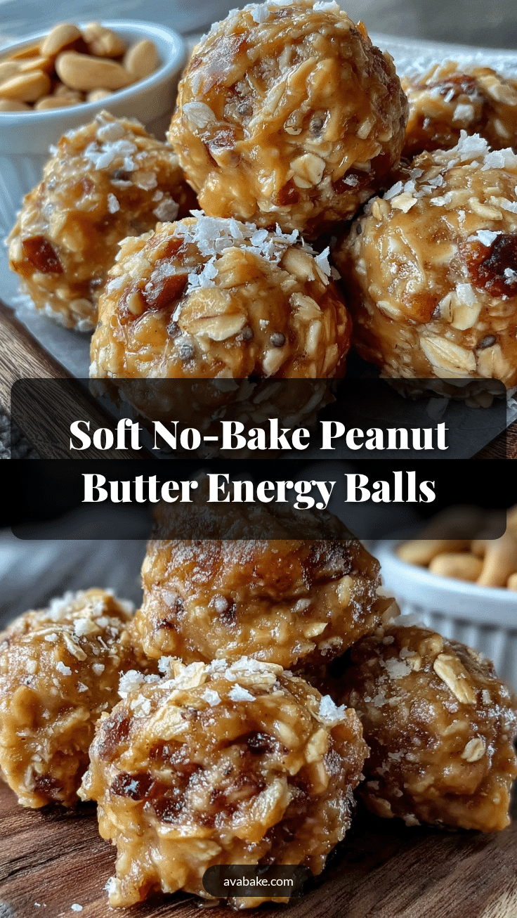 soft no-bake peanut butter oat energy balls recipe