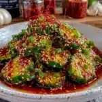 spicy crunchy korean cucumber salad - featured image