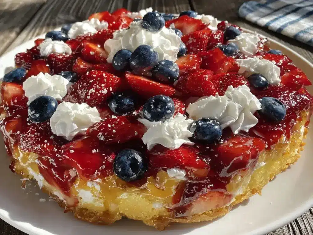 Stars and Stripes Fruit Pizza - featured image