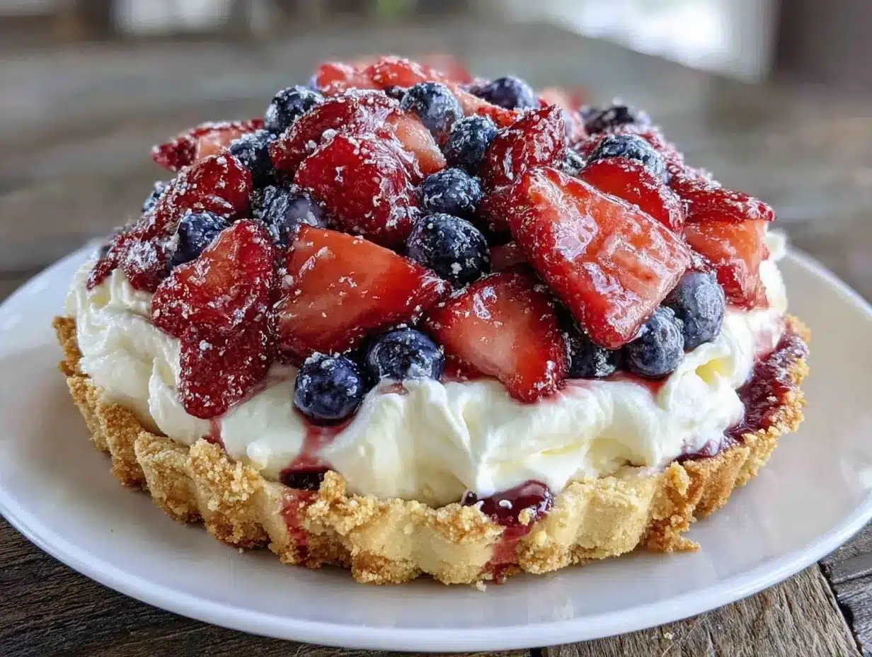 Stars and Stripes Fruit Pizza preparation steps