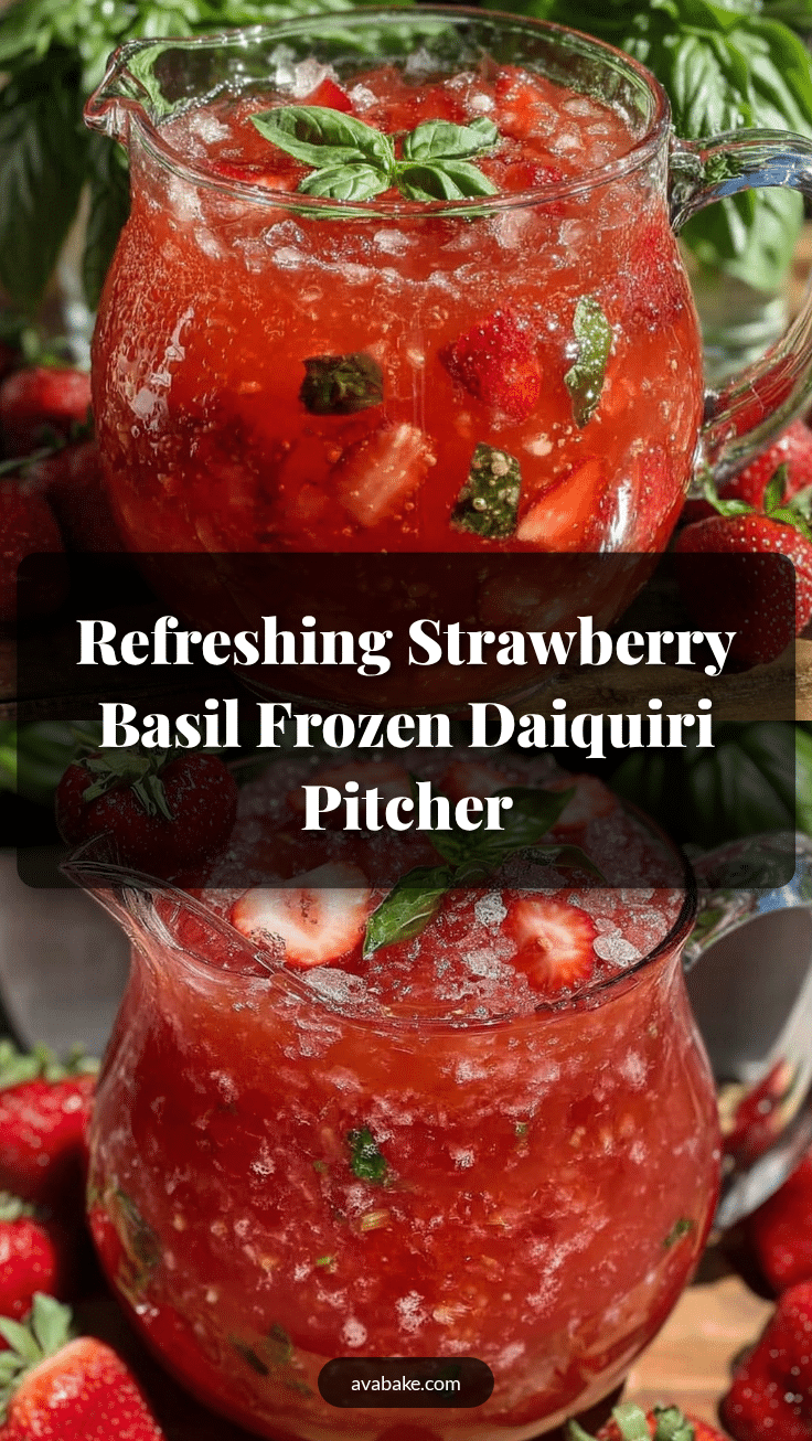 strawberry basil frozen daiquiri pitcher recipe