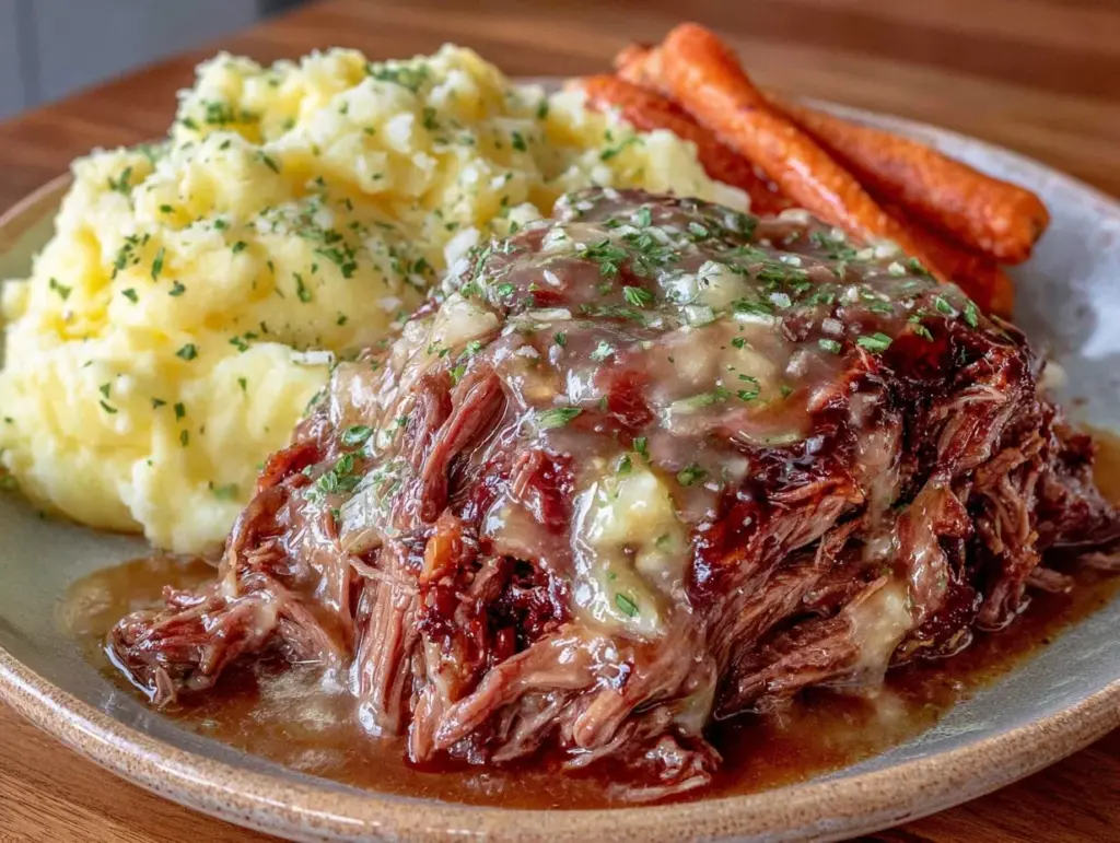 tender crockpot pot roast - featured image