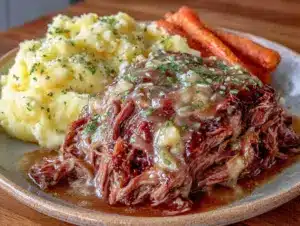 tender crockpot pot roast - featured image