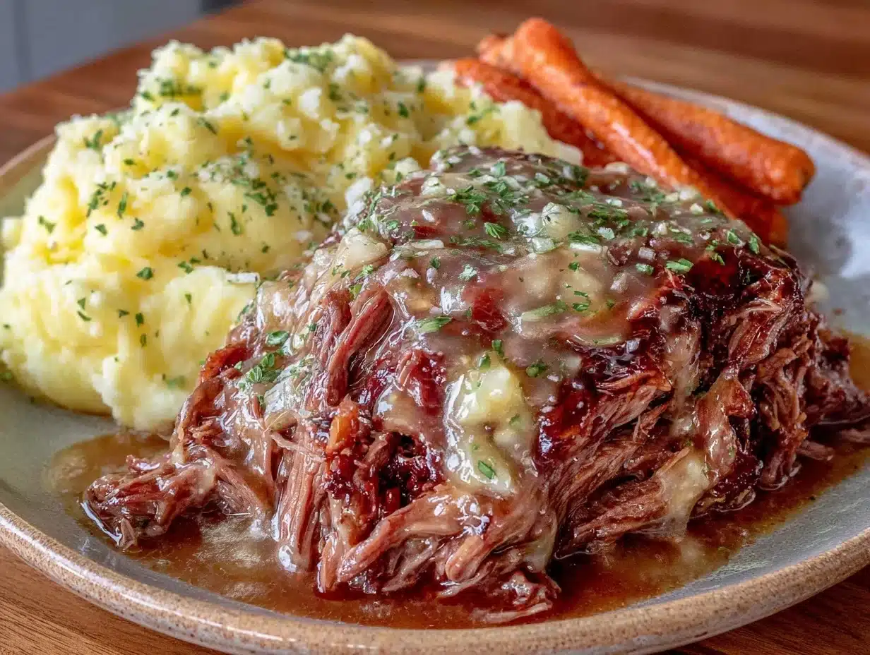 tender crockpot pot roast - featured image