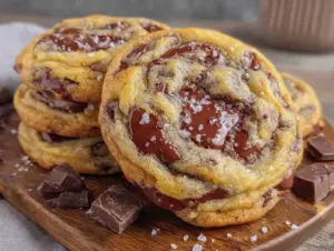 tender thick brown butter chocolate chip cookies - featured image