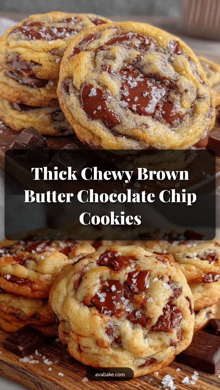 tender thick brown butter chocolate chip cookies recipe