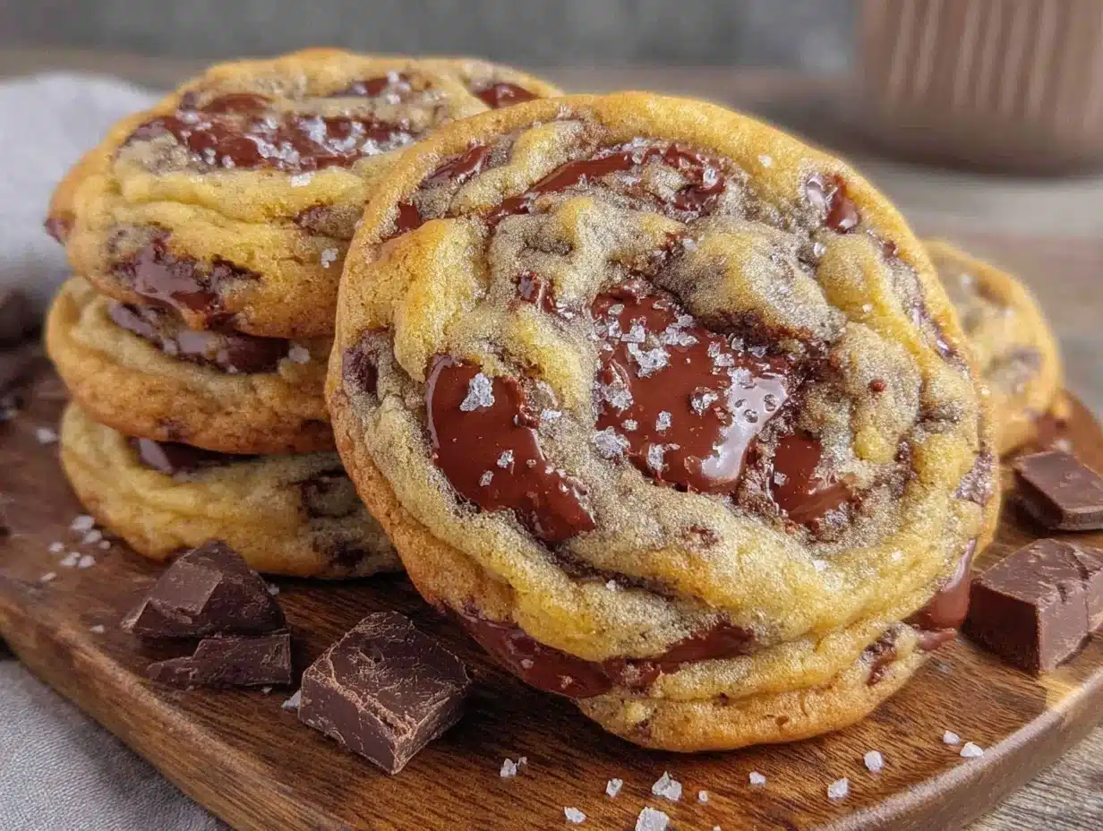 tender thick brown butter chocolate chip cookies - featured image