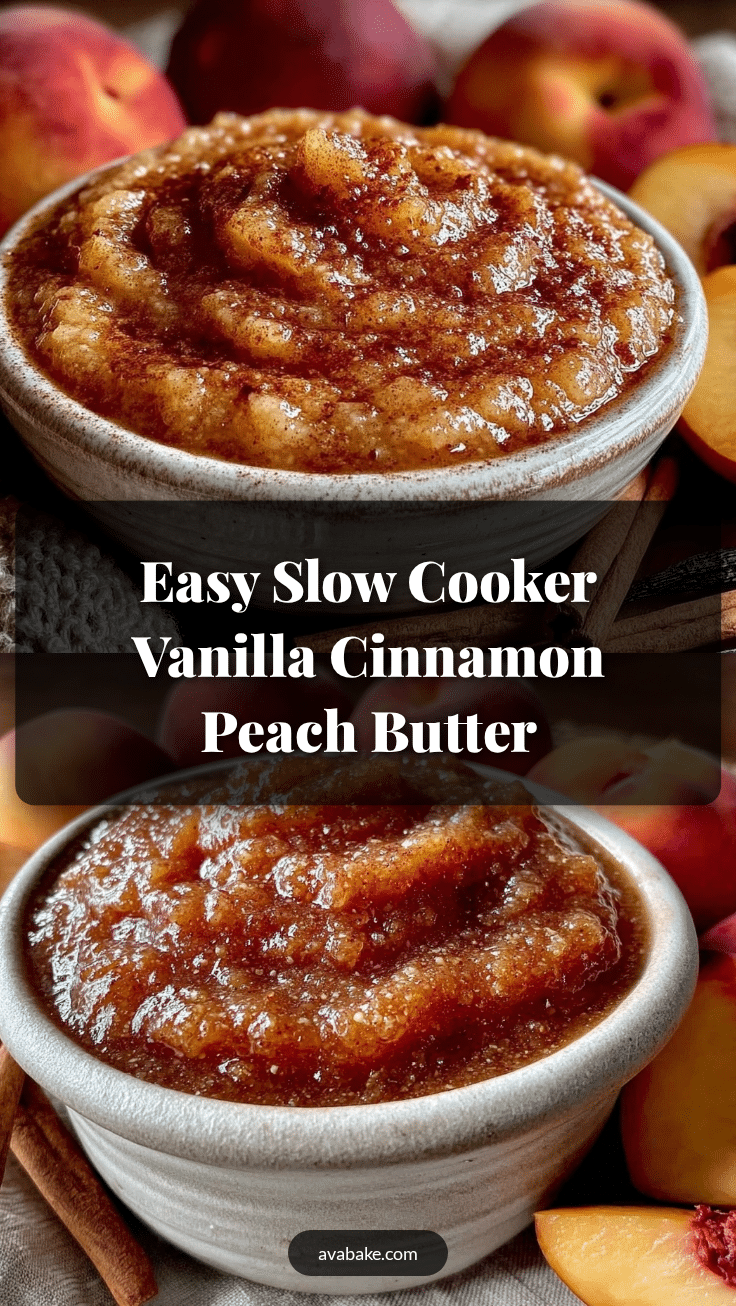 vanilla cinnamon peach butter slow cooker recipe recipe