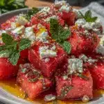 watermelon feta mint salad - featured image