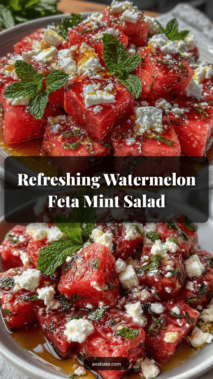 watermelon feta mint salad recipe