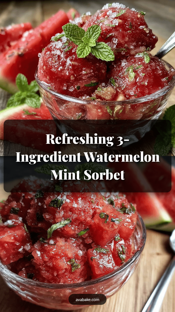 watermelon mint sorbet recipe