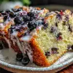 wild huckleberry lemon pound cake - featured image