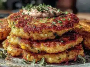zucchini corn fritters - featured image